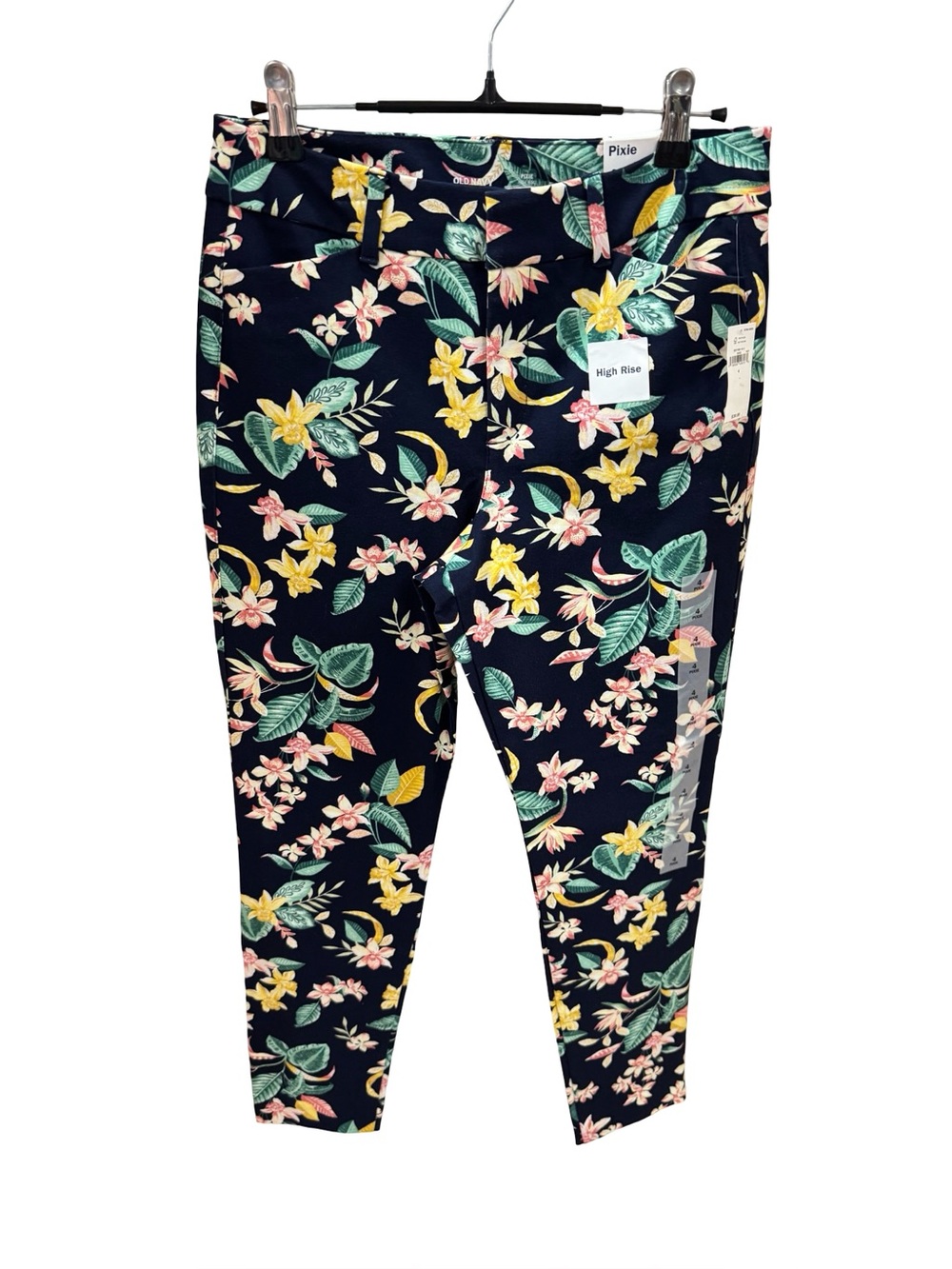 1069 / Old Navy High Rise Floral Pixie Pants Size 4 NWT
